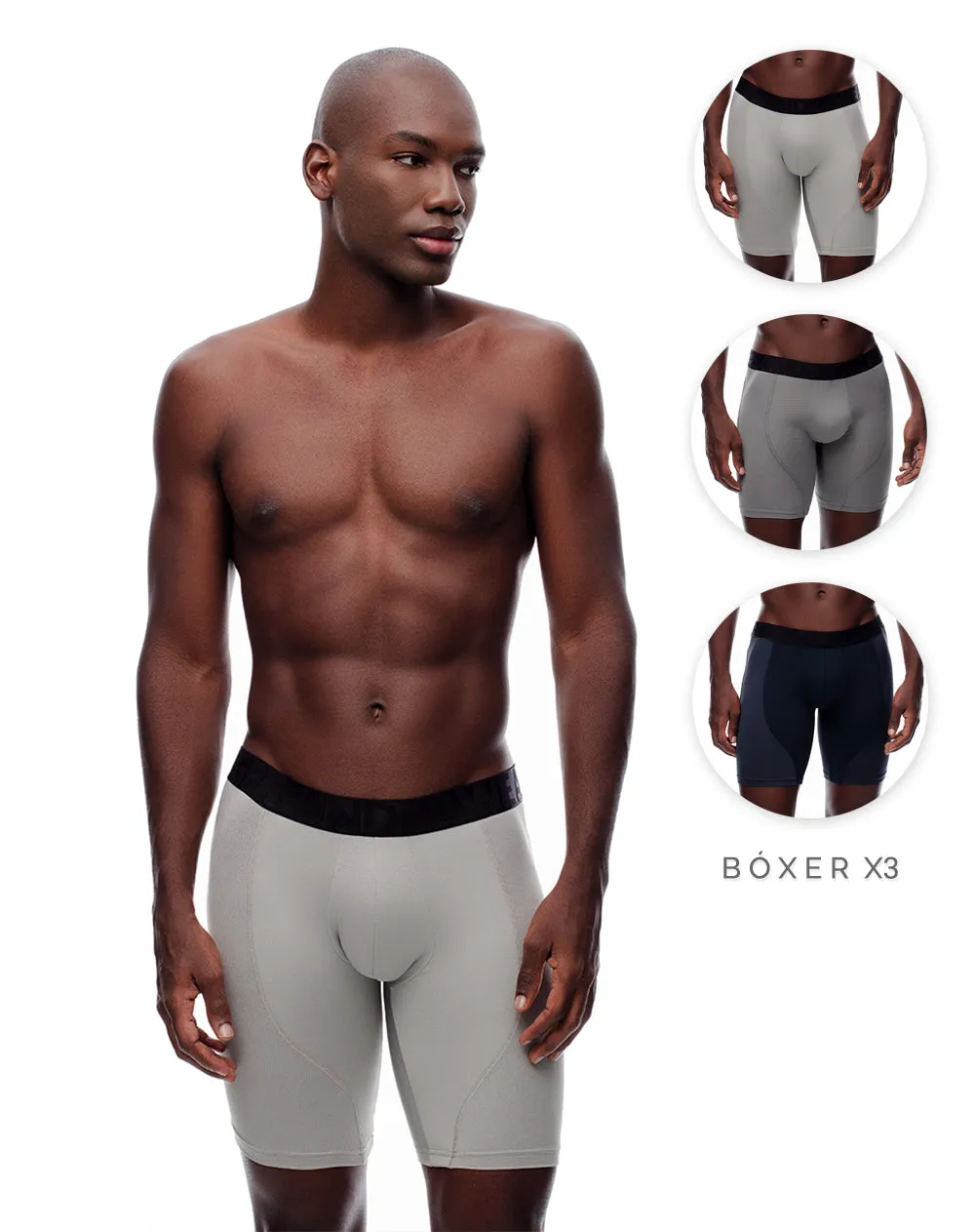 Bóxer deportivo largo control humedad x3unds surtido sold by Gef