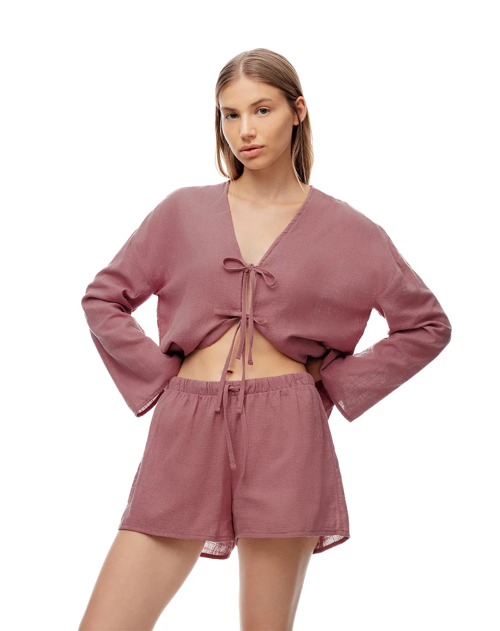 Short algodón malva mujer sold by Gef