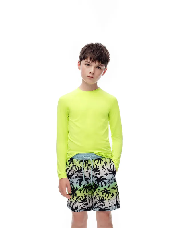Pantaloneta de baño azul estampada niño sold by Gef