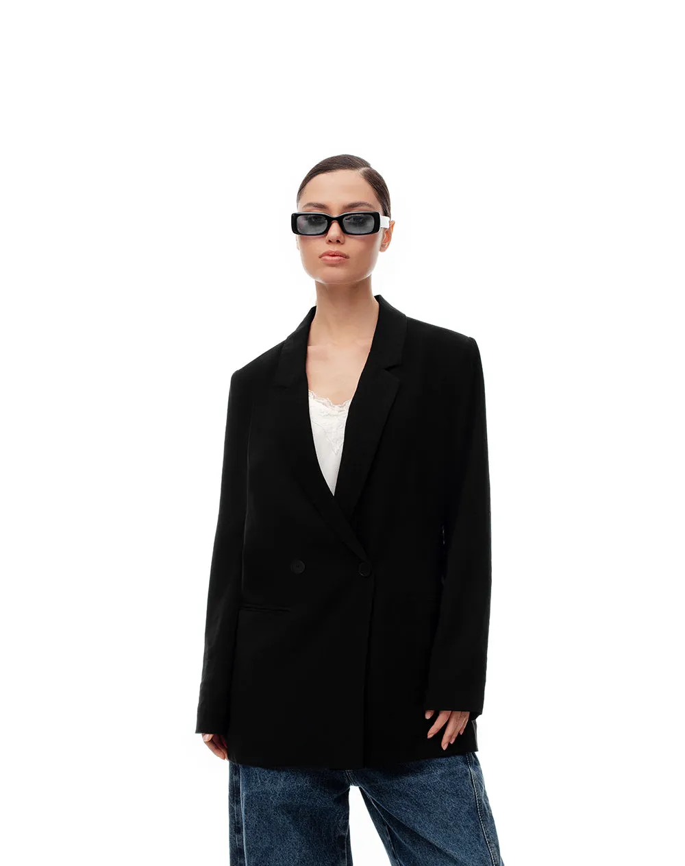 Blazer oversize negro mujer sold by Gef product image thumbnail 3