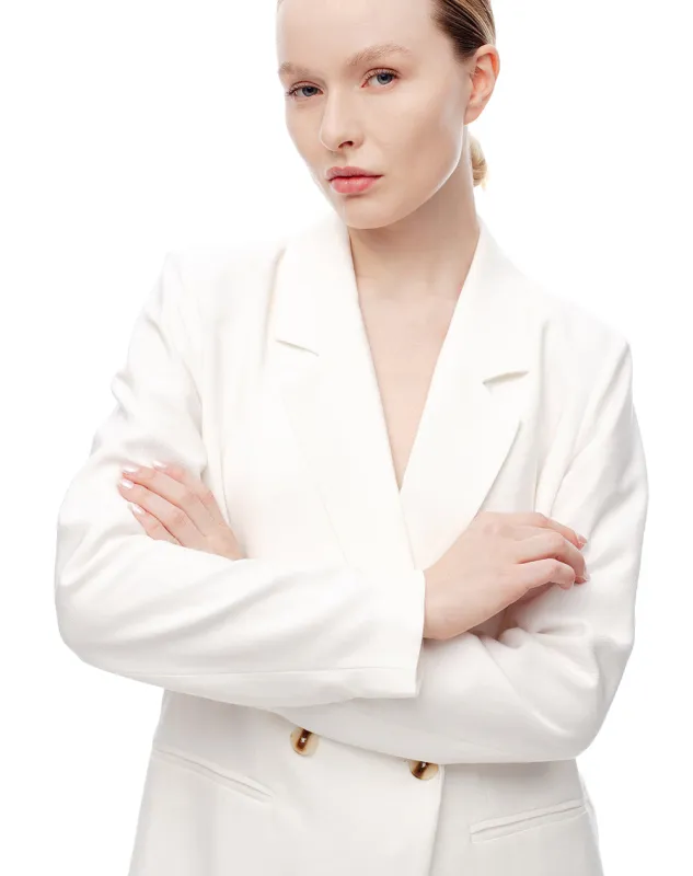 Chaqueta tipo sastre oversized sin capucha habana mujer sold by Gef