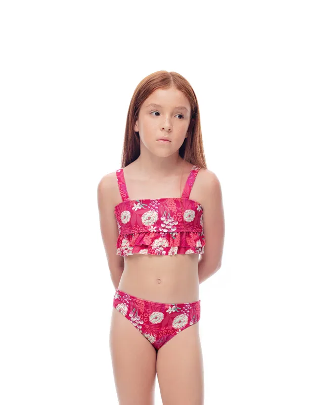 Vestido de baño rosado estampado sold by Gef