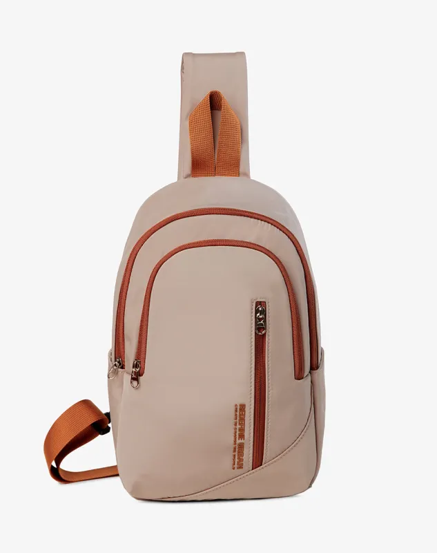 Morral cruzado café niño sold by Gef
