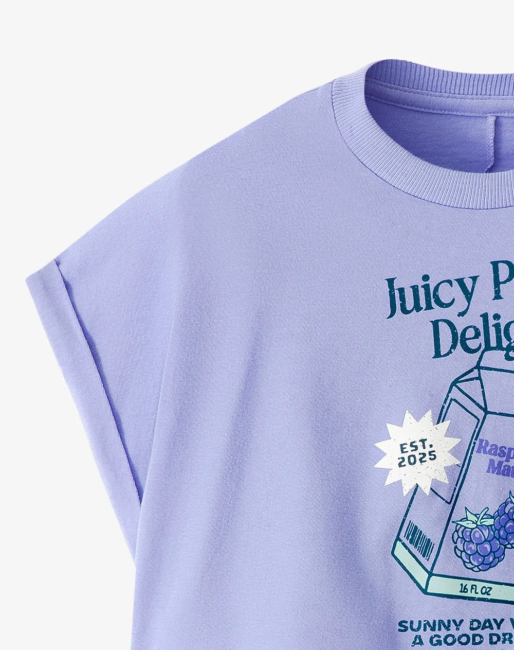 Camiseta regular algodón morada estampada niña sold by Gef product image thumbnail 2