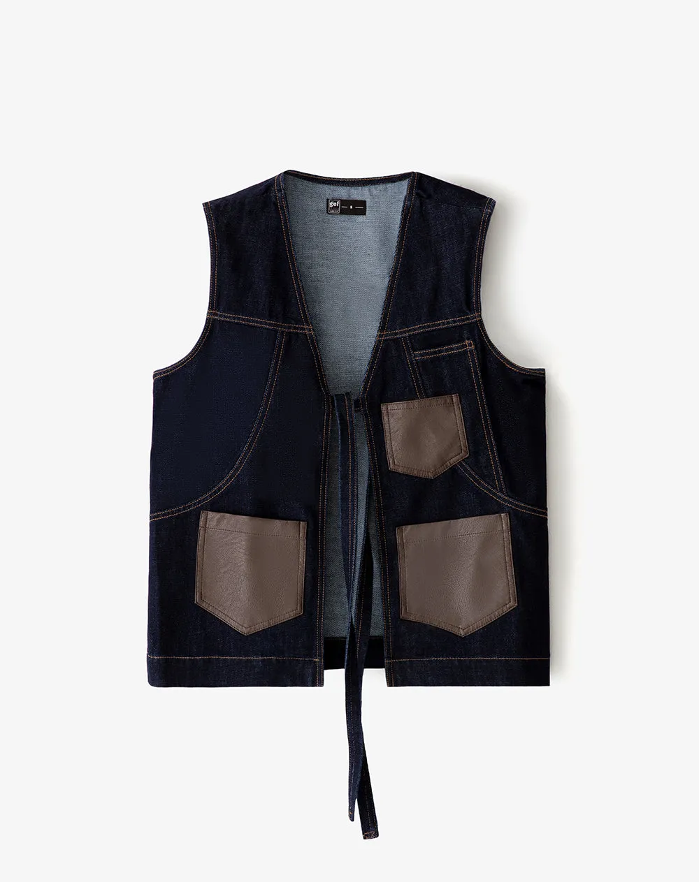 Chaleco denim anudado índigo oscuro mujer sold by Gef product image thumbnail 5