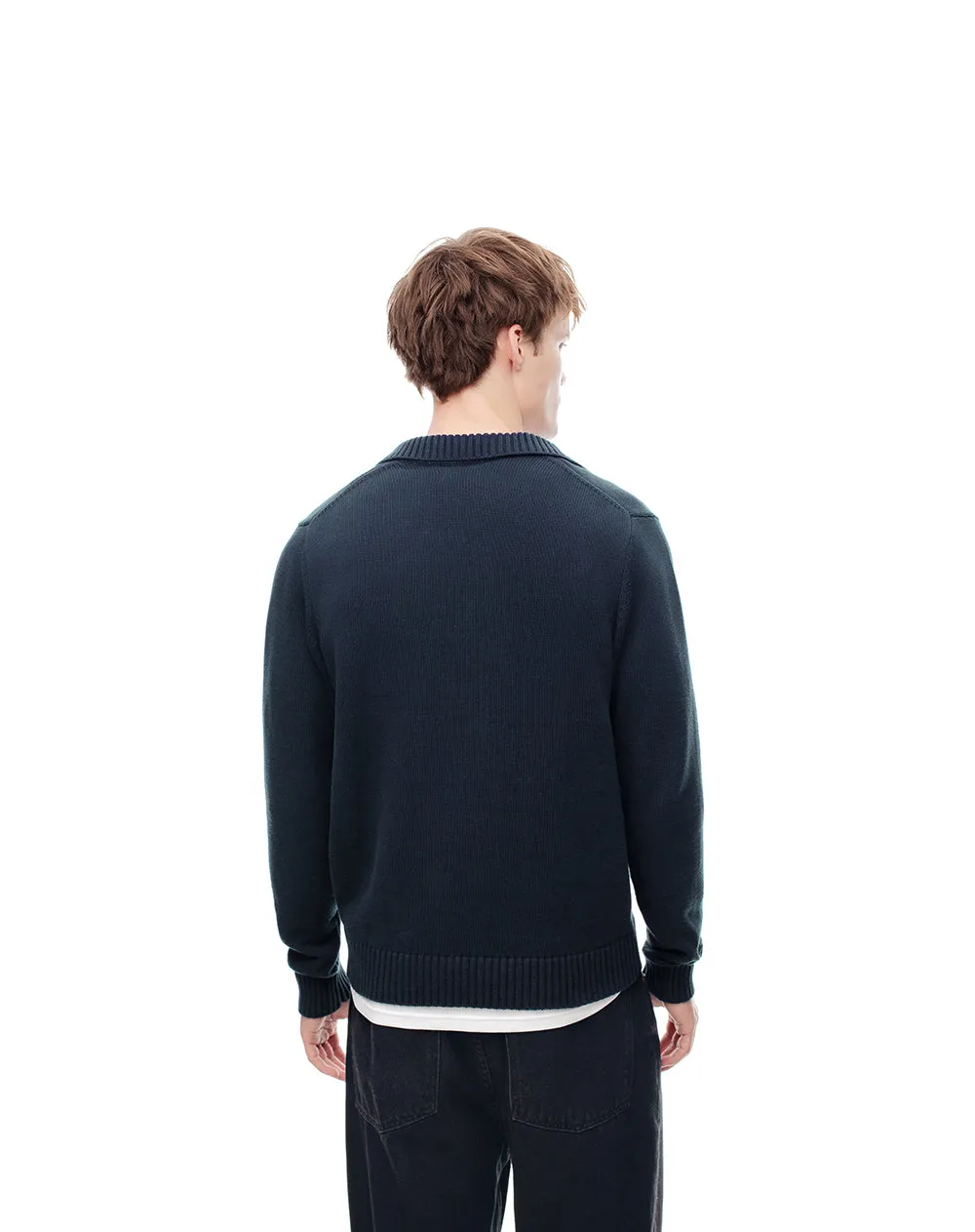 Buzo tipo polo regular tejido de punto azul hombre sold by Gef product image thumbnail 2