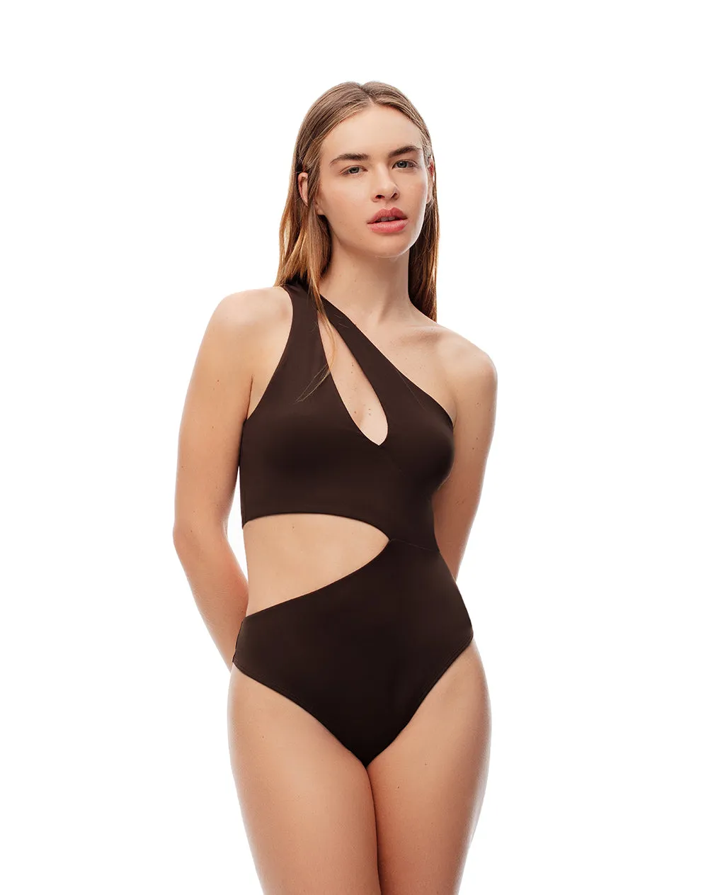 Body asimétrico cut out chocolate mujer sold by Gef product image thumbnail 3