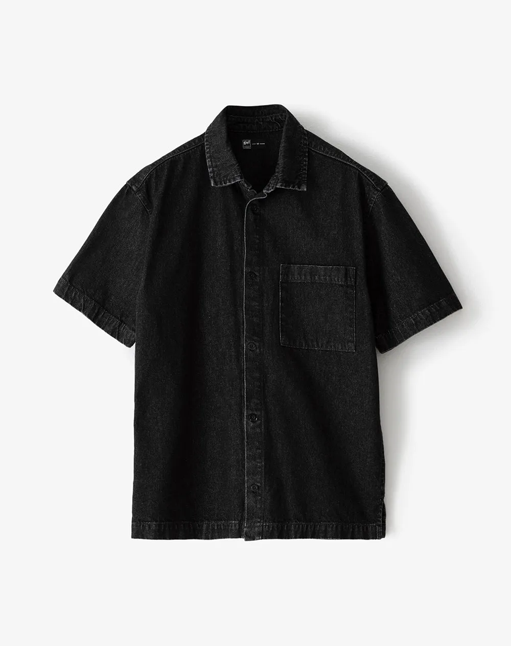 Camisa manga corta denim regular negra hombre sold by Gef product image thumbnail 5