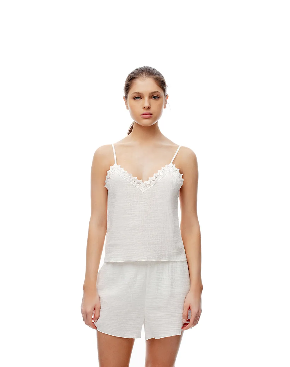 Blusa de pijama algodón blanca mujer sold by Gef product image thumbnail 4