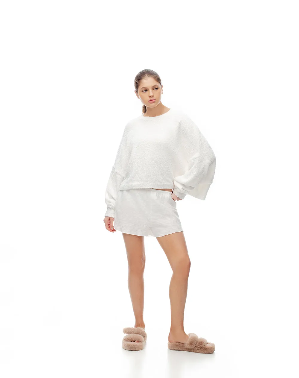 Short de pijama algodón blanco mujer sold by Gef product image thumbnail 3