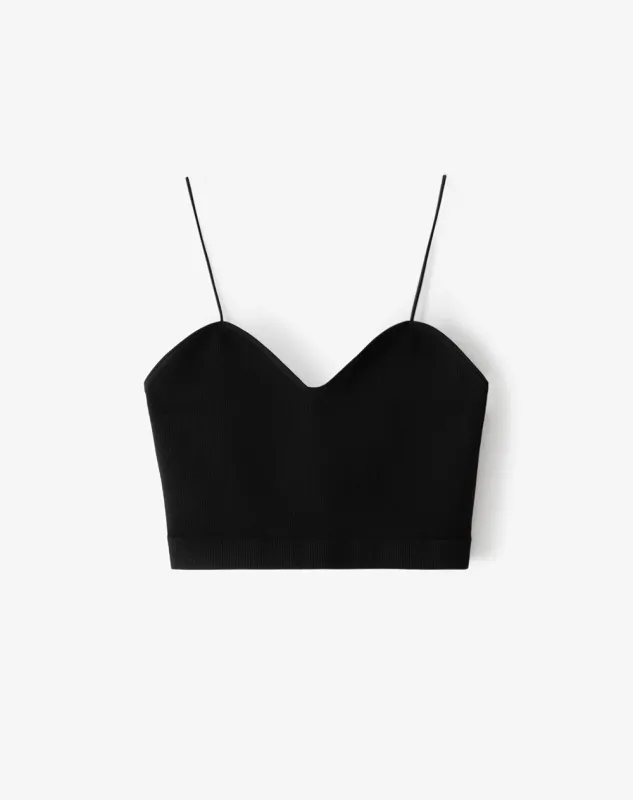 Crop top slim seamless negro mujer sold by Gef