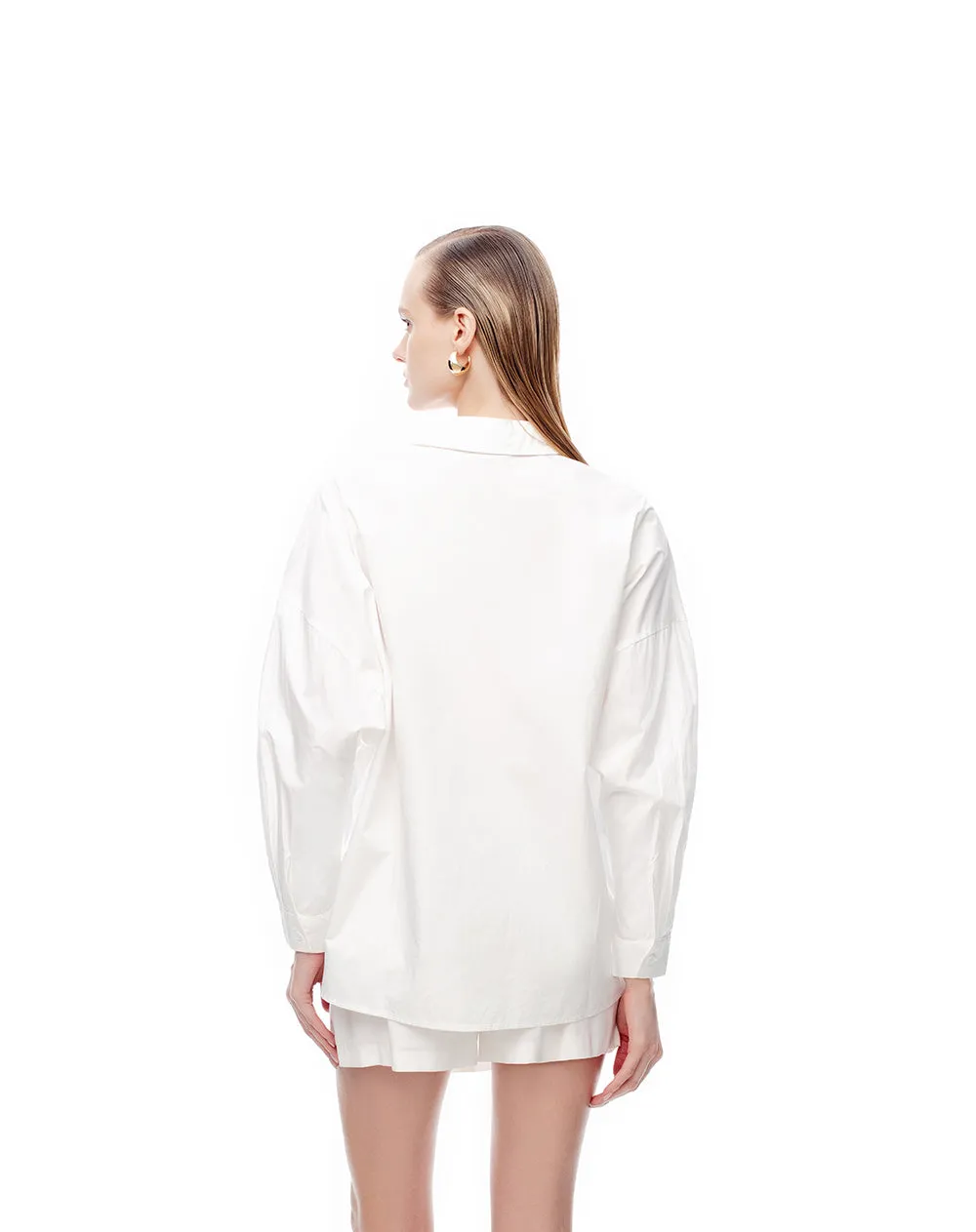 Camisa manga larga oversize algodón blanca mujer sold by Gef product image thumbnail 2