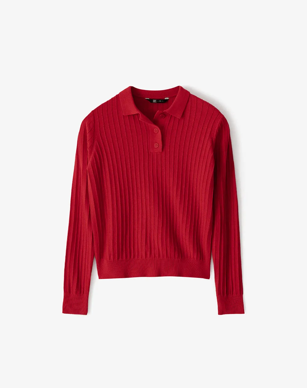 Camibuzo tipo polo regular tejido de punto rojo mujer sold by Gef product image thumbnail 5