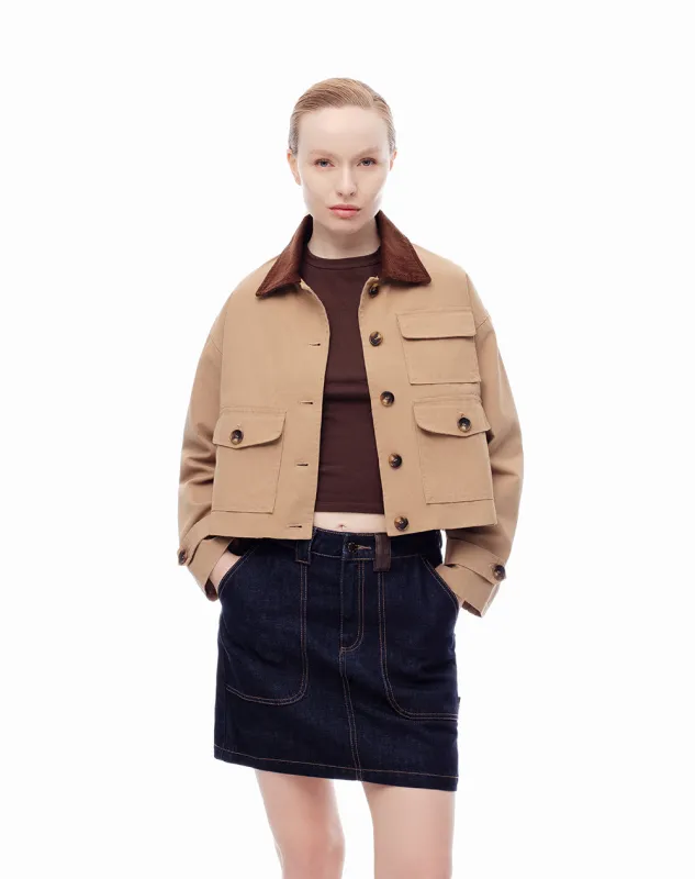 Falda denim tiro medio índigo oscuro mujer sold by Gef