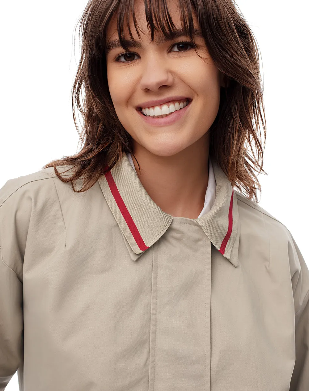 Chaqueta holgada algodón caqui mujer sold by Gef product image thumbnail 5