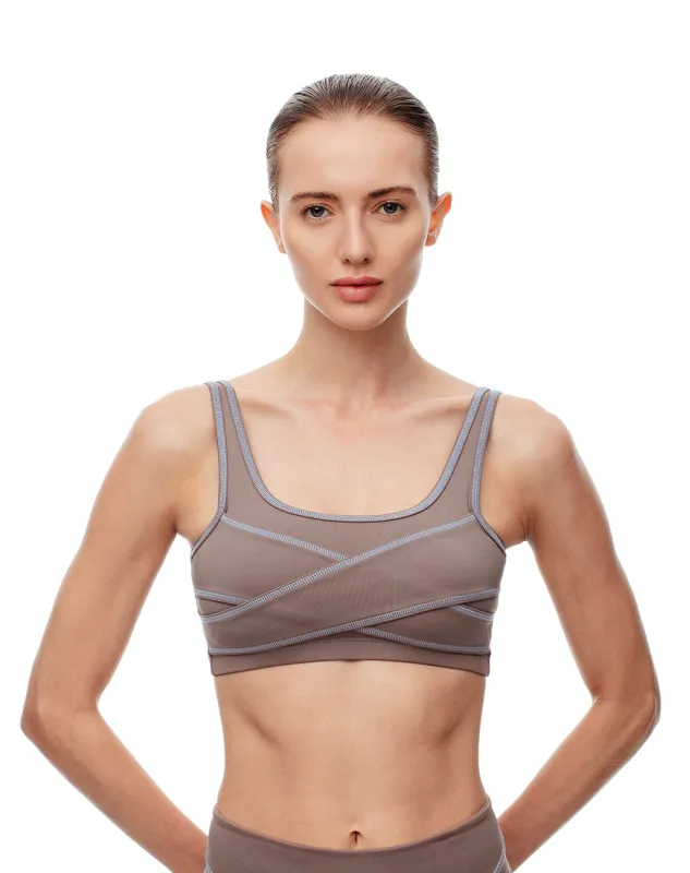 Top deportivo soporte medio café sold by Gef