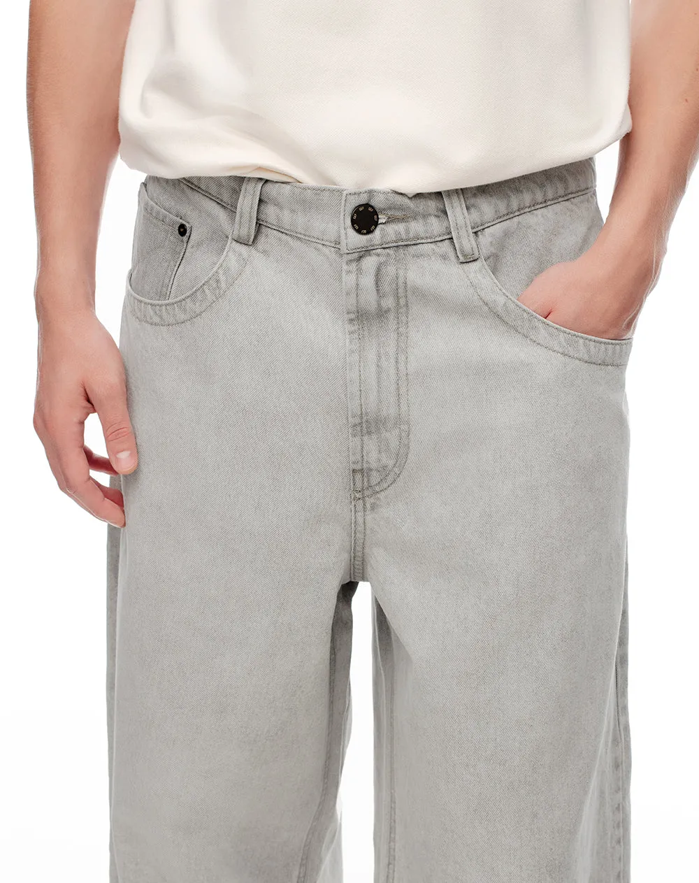 Jean wide leg algodón gris hombre sold by Gef product image thumbnail 5