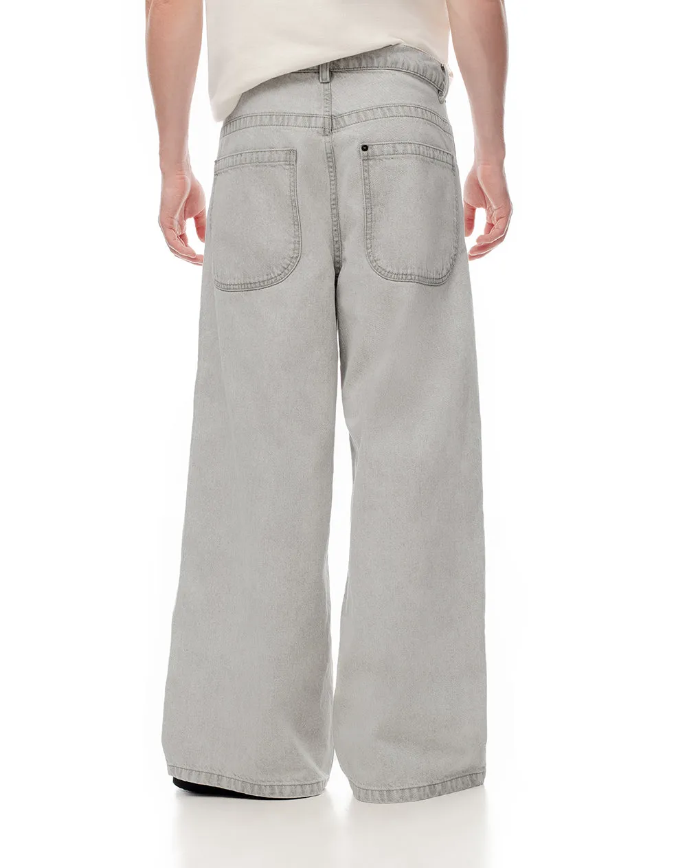 Jean wide leg algodón gris hombre sold by Gef product image thumbnail 2