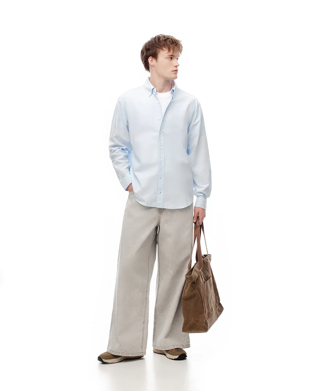 Camisa manga larga slim algodón azul hombre sold by Gef product image thumbnail 3