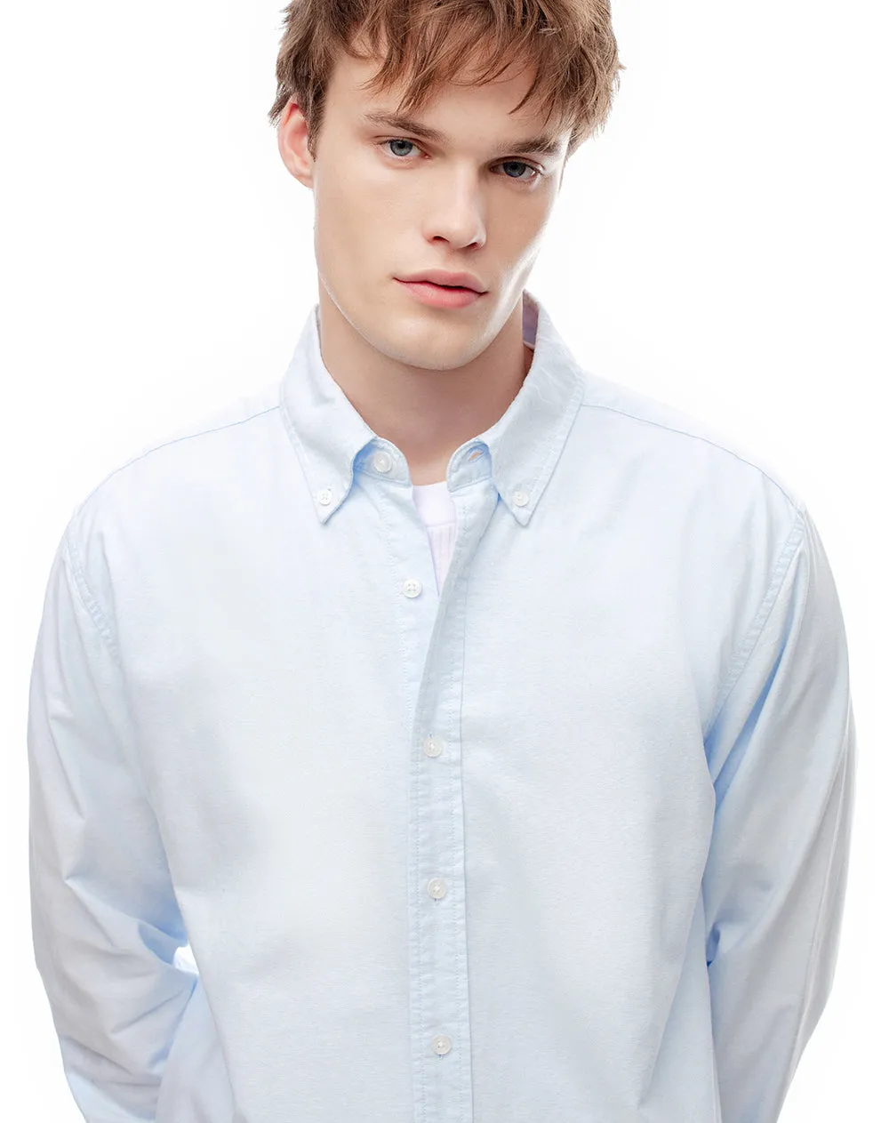 Camisa manga larga slim algodón azul hombre sold by Gef product image thumbnail 4