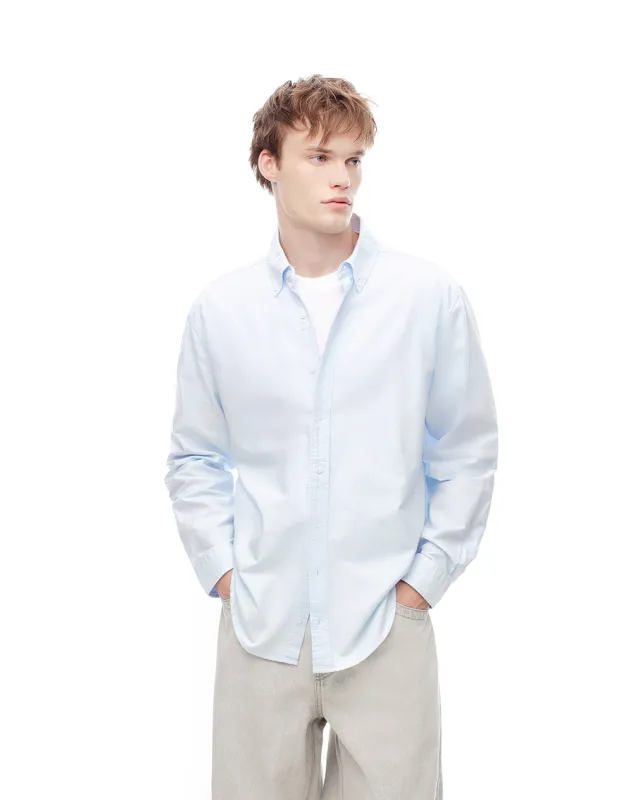 Camisa manga larga slim algodón azul hombre sold by Gef