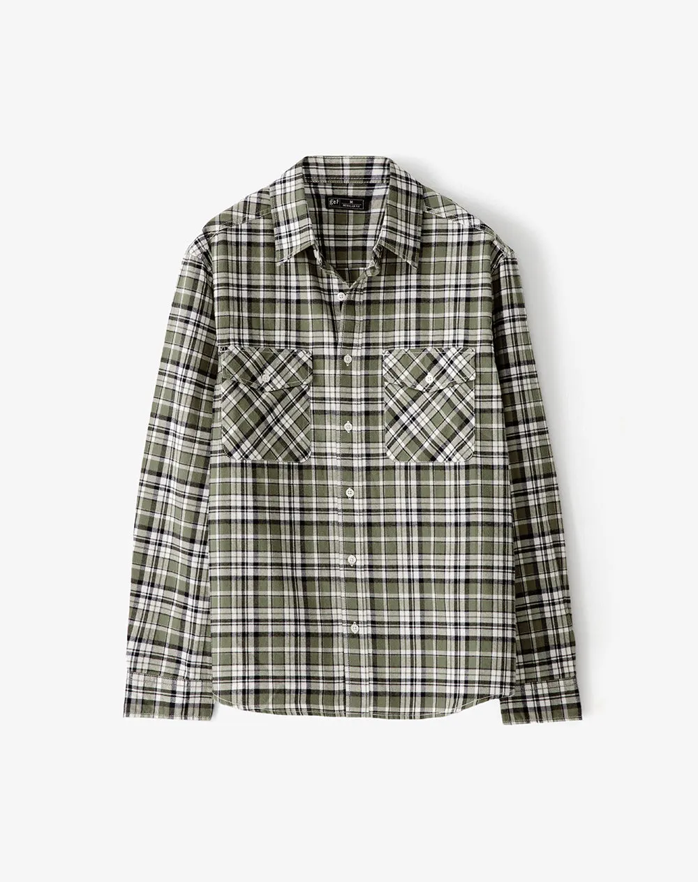 Camisa regular fit manga larga verde con cuadros sold by Gef product image thumbnail 5