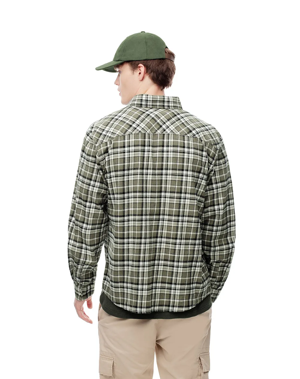Camisa regular fit manga larga verde con cuadros sold by Gef product image thumbnail 2