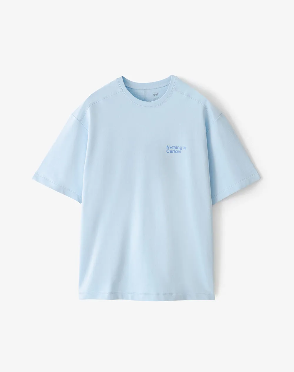 Camiseta oversize algodón azul hombre sold by Gef