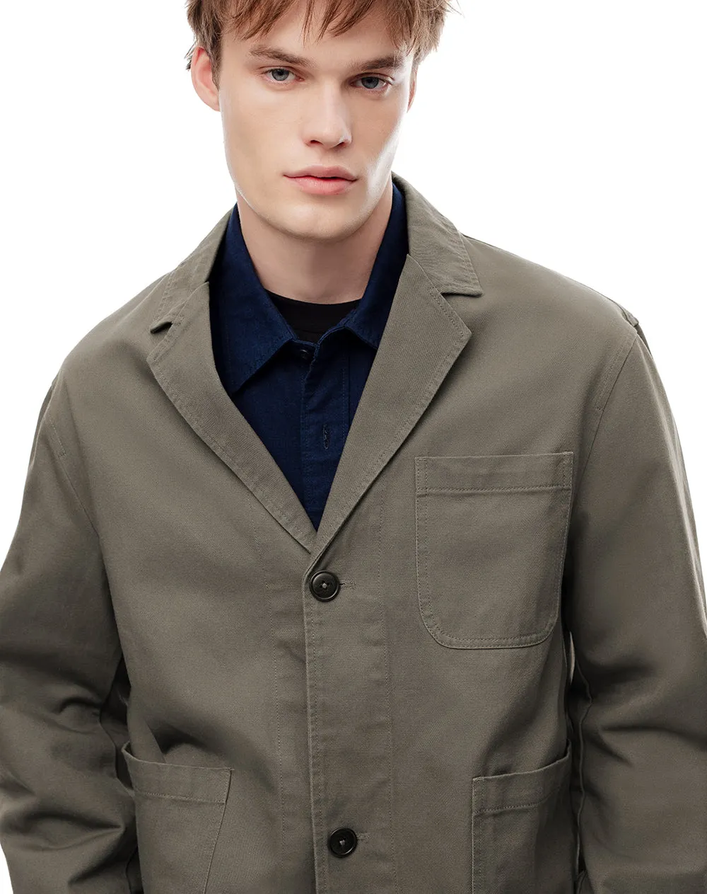 Blazer regular algodón verde hombre sold by Gef product image thumbnail 4