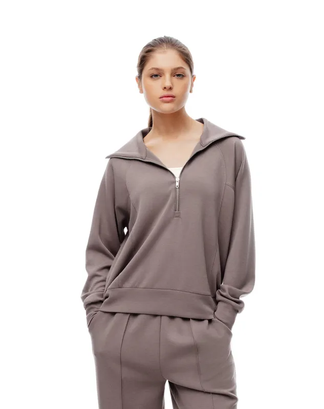 Buzo holgado café mujer sold by Gef