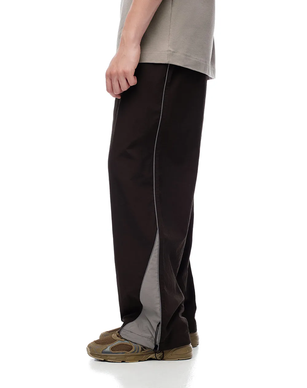 Pantalón oversized fit tiro medio cafe bloques sold by Gef product image thumbnail 5
