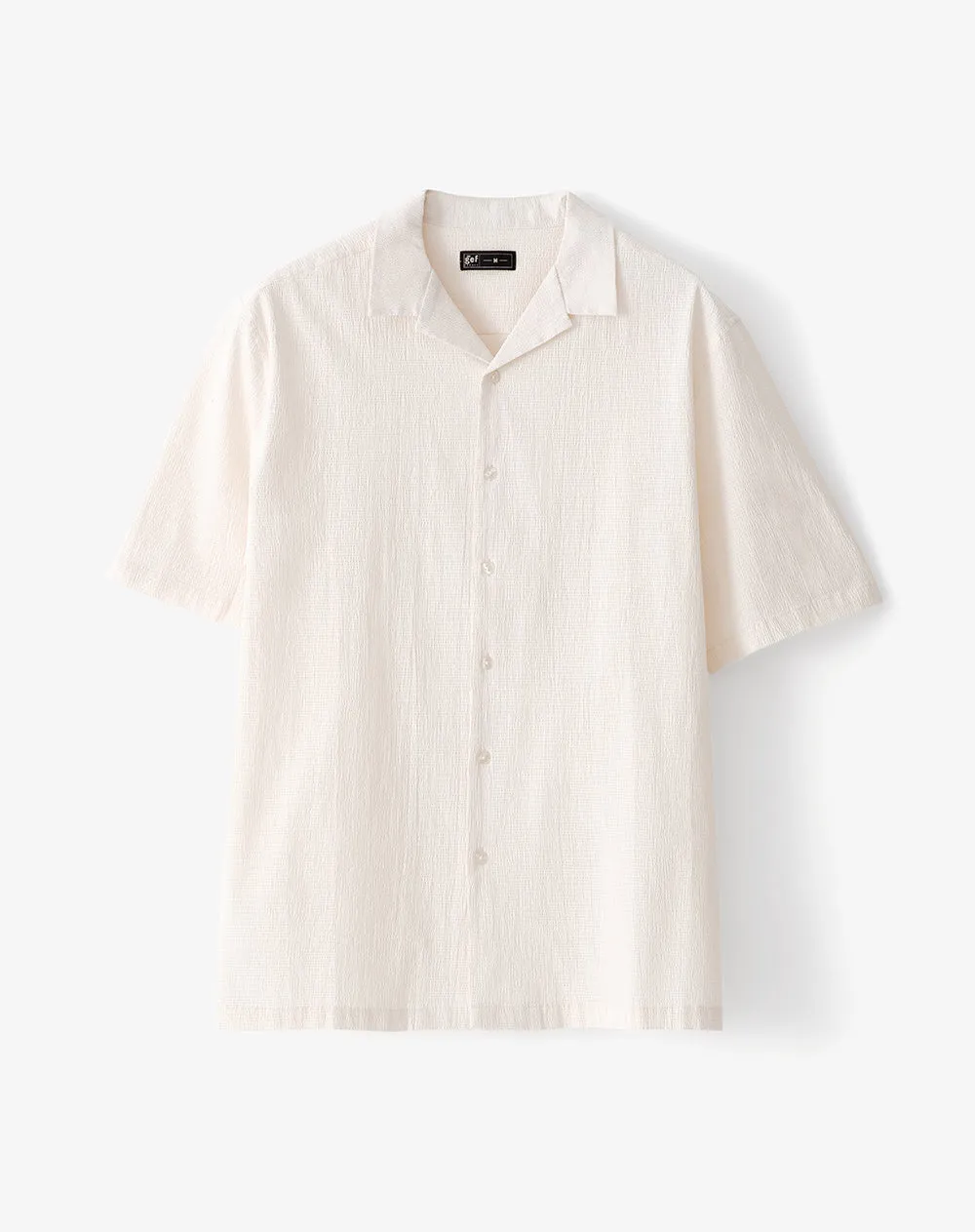 Camisa manga corta regular vainilla hombre sold by Gef product image thumbnail 5