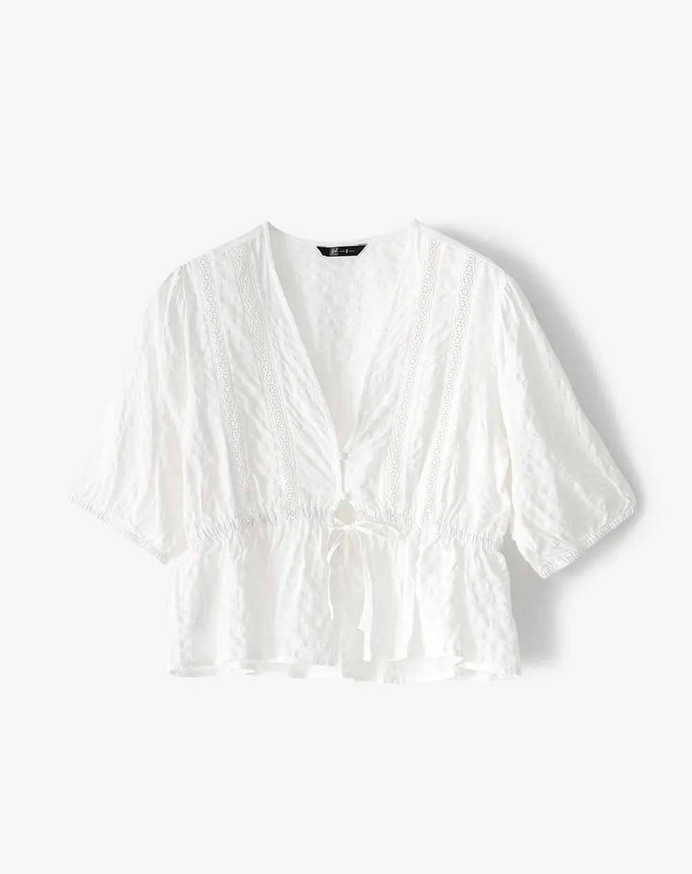 Blusa manga corta holgada blanca mujer sold by Gef product image thumbnail 5