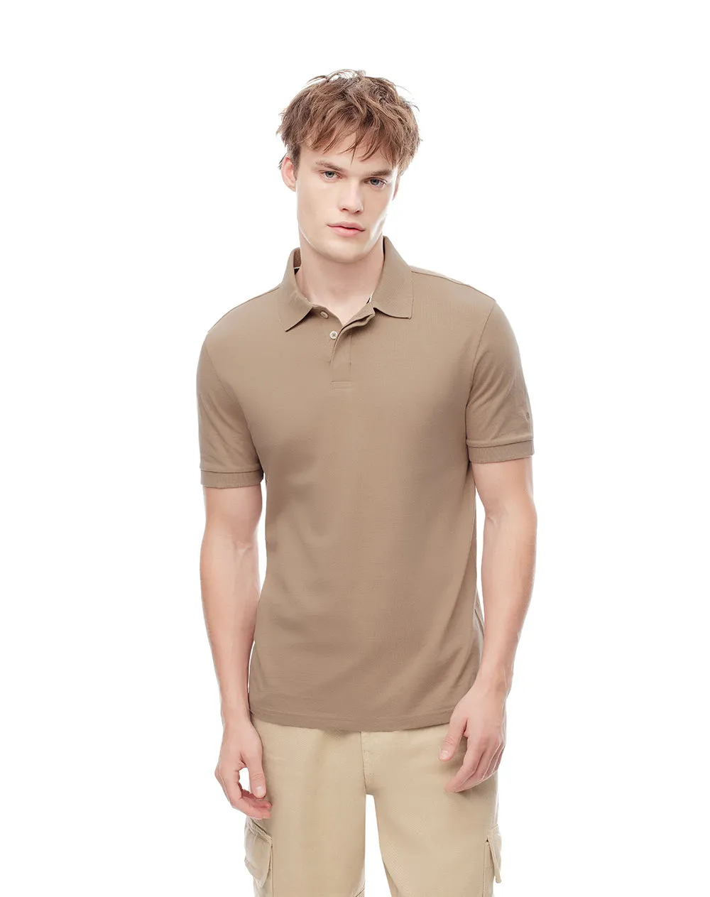 Polo slim algodón habano hombre sold by Gef product image thumbnail 4