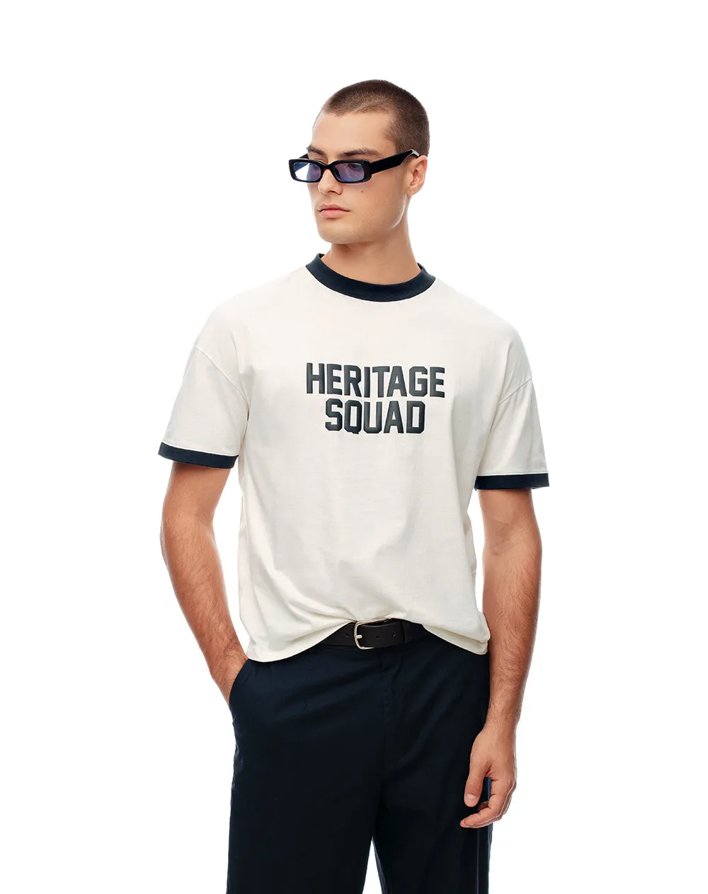 Camiseta regular fit manga corta vainilla sold by Gef