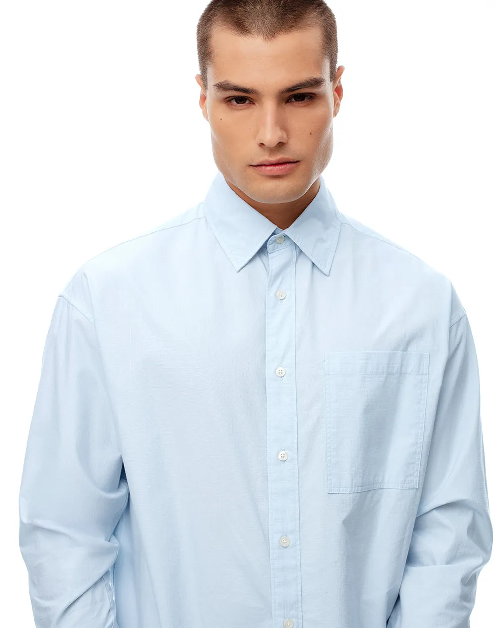 Camisa loose fit manga larga azul sold by Gef product image thumbnail 3