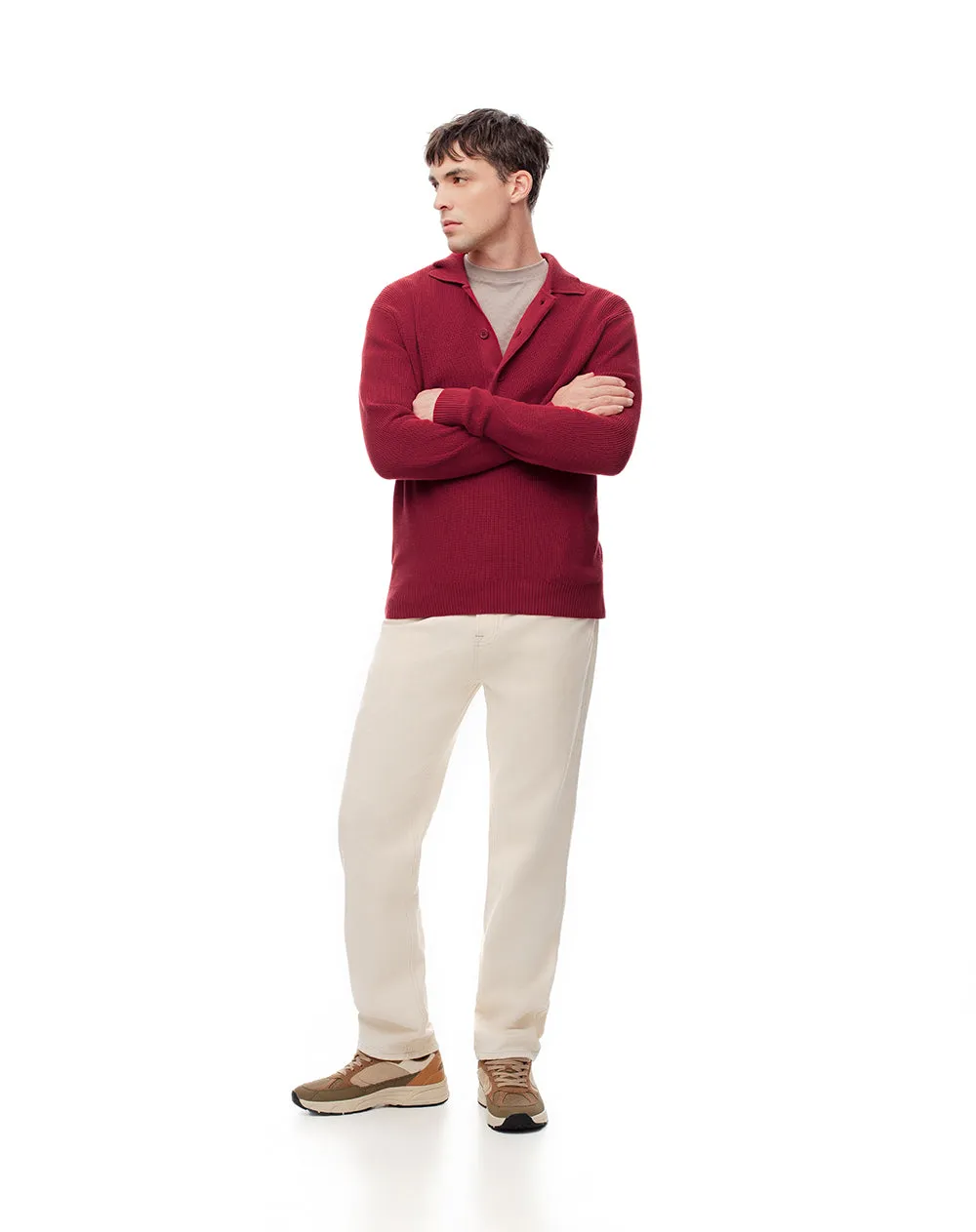 Buzo regular tejido de punto algodón rojo hombre sold by Gef product image thumbnail 4