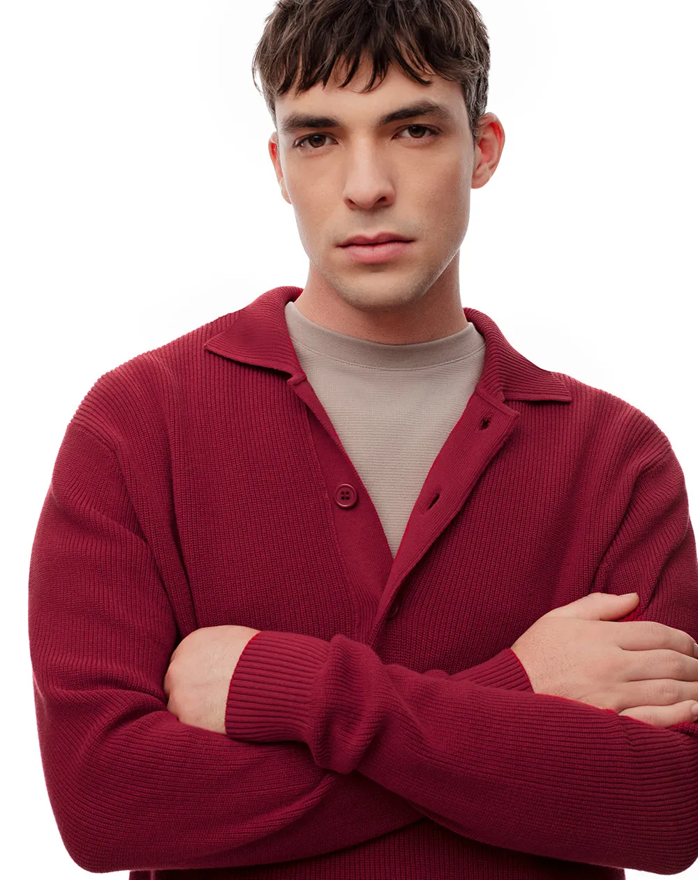 Buzo regular tejido de punto algodón rojo hombre sold by Gef product image thumbnail 3