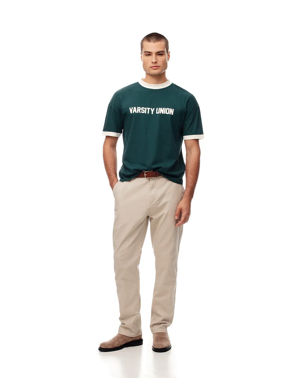 Camiseta regular fit manga corta verde sold by Gef product image thumbnail 4