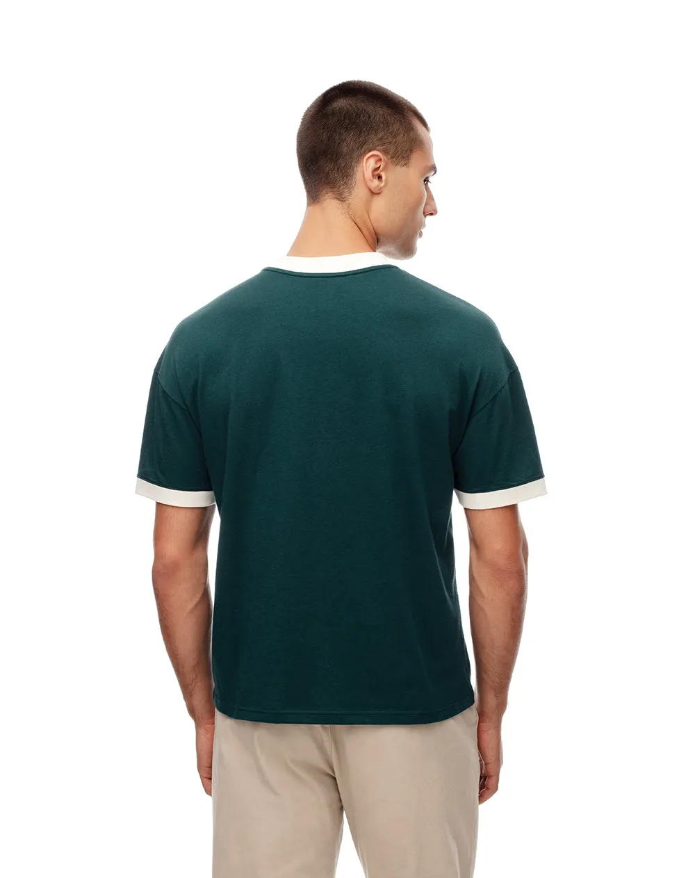 Camiseta regular fit manga corta verde sold by Gef product image thumbnail 2