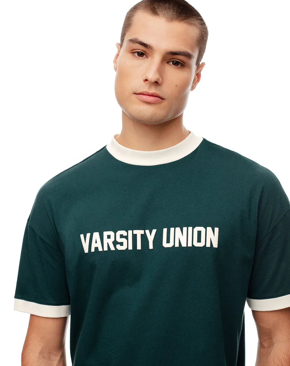 Camiseta regular fit manga corta verde sold by Gef product image thumbnail 3