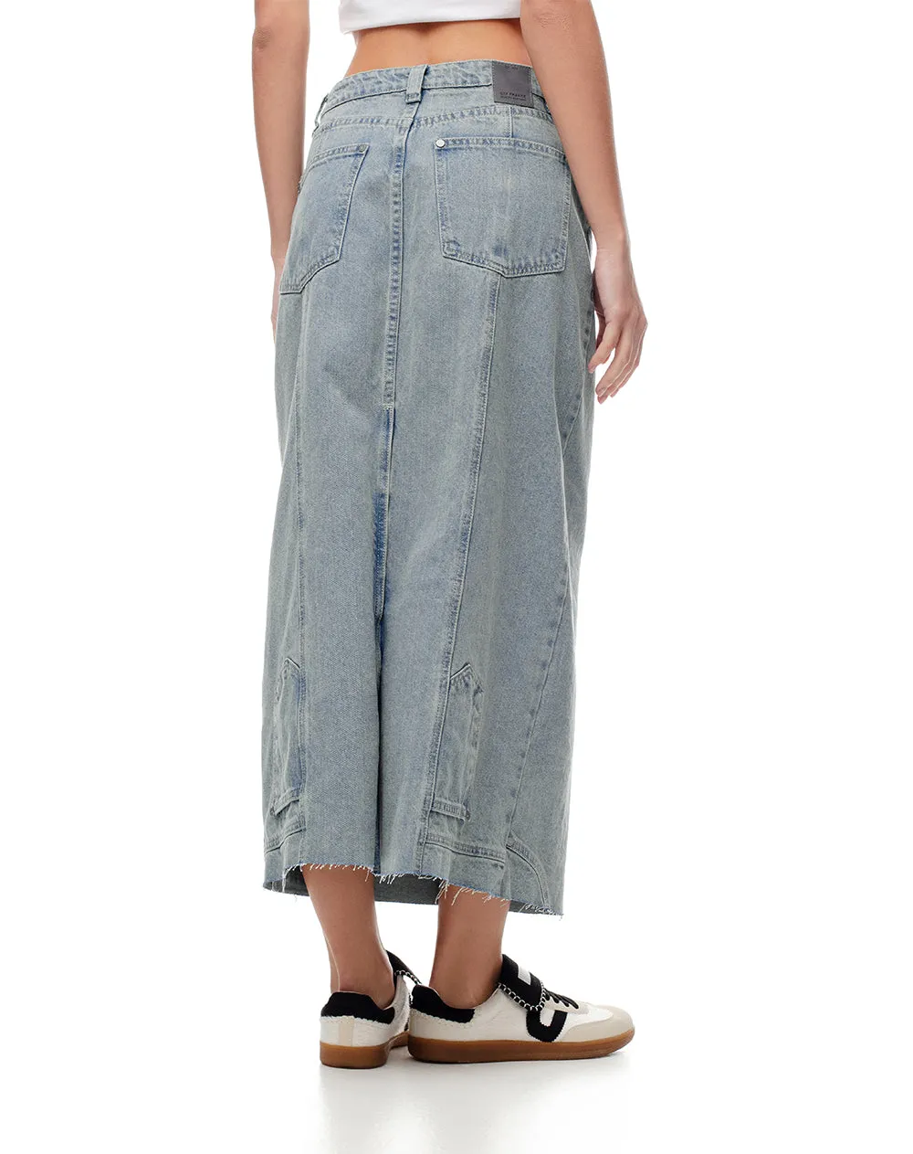 Falda midi tiro alto denim índigo medio mujer sold by Gef product image thumbnail 2
