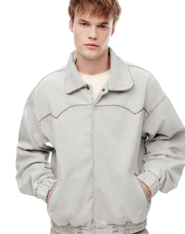 Chaqueta denim oversize gris hombre sold by Gef