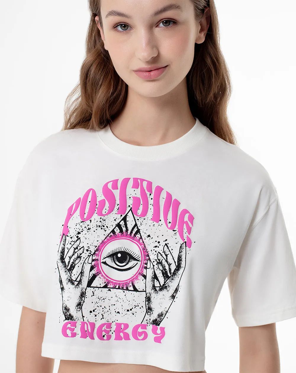 Camiseta crop oversize algodón habana mujer sold by Gef product image thumbnail 3