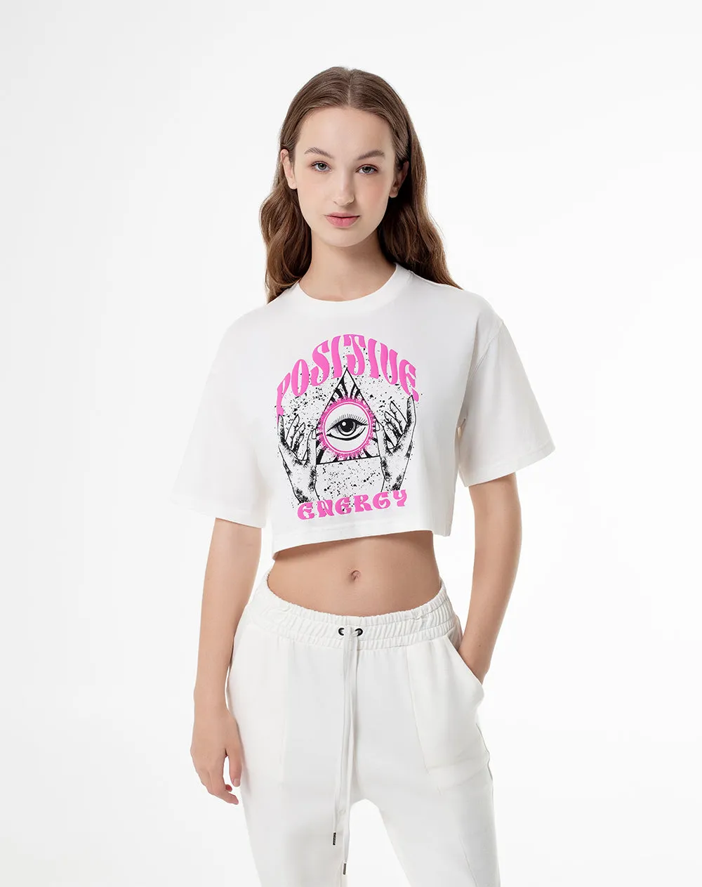 Camiseta crop oversize algodón habana mujer sold by Gef