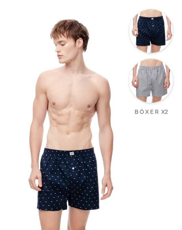 Bóxer medio algodón amplio x2unds surtido sold by Gef