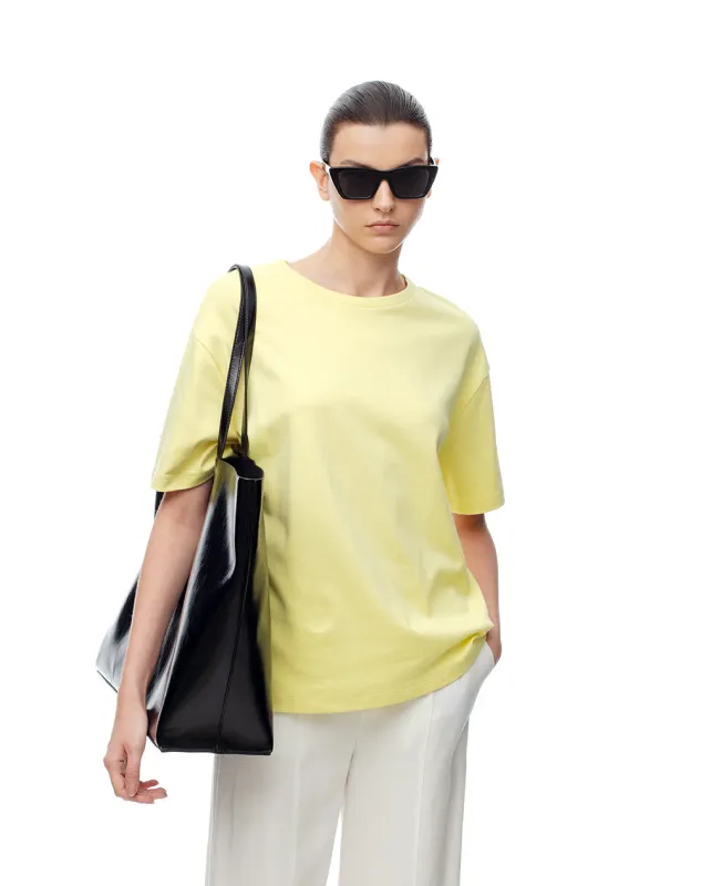 Camiseta oversize amarilla mujer sold by Gef