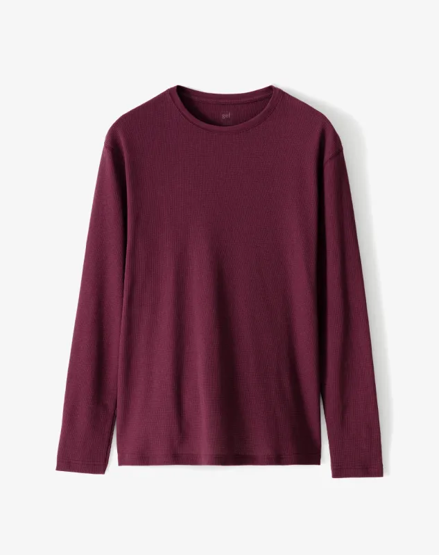 Camiseta relaxed fit manga larga vinotinto sold by Gef