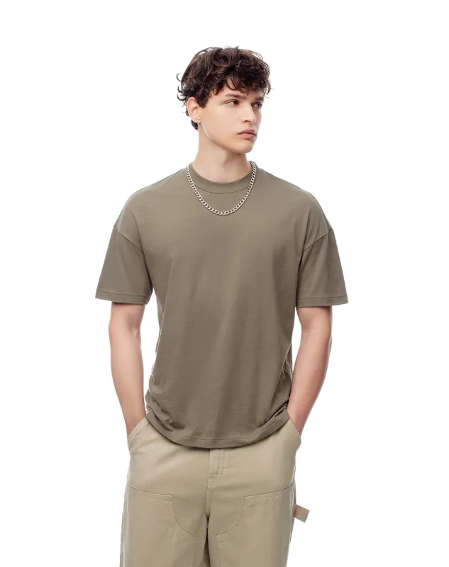Camiseta regular algodón café hombre sold by Gef
