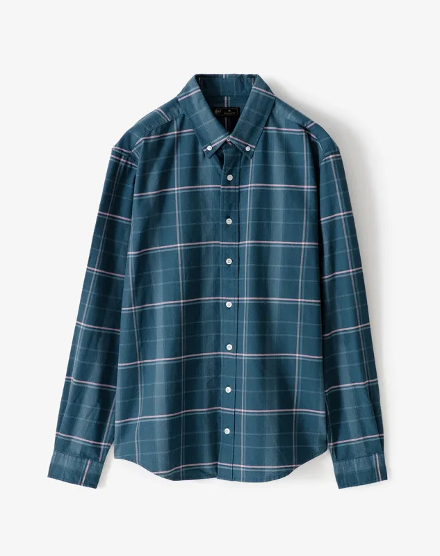 Camisa manga larga regular algodón cuadros hombre sold by Gef